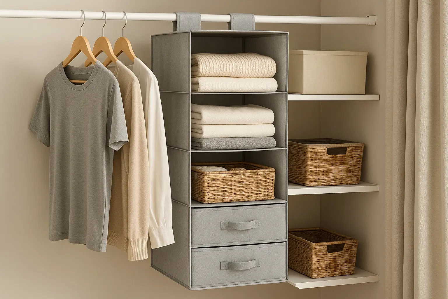 closet organizers Pipishell hanging closet organizer